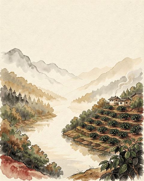雲南臨滄產地的咖啡風景
